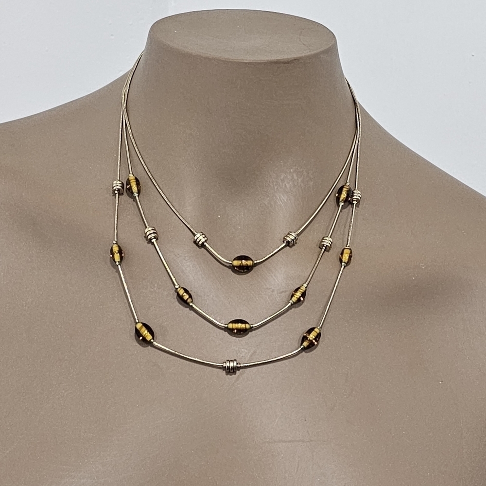 Monet necklace gold color